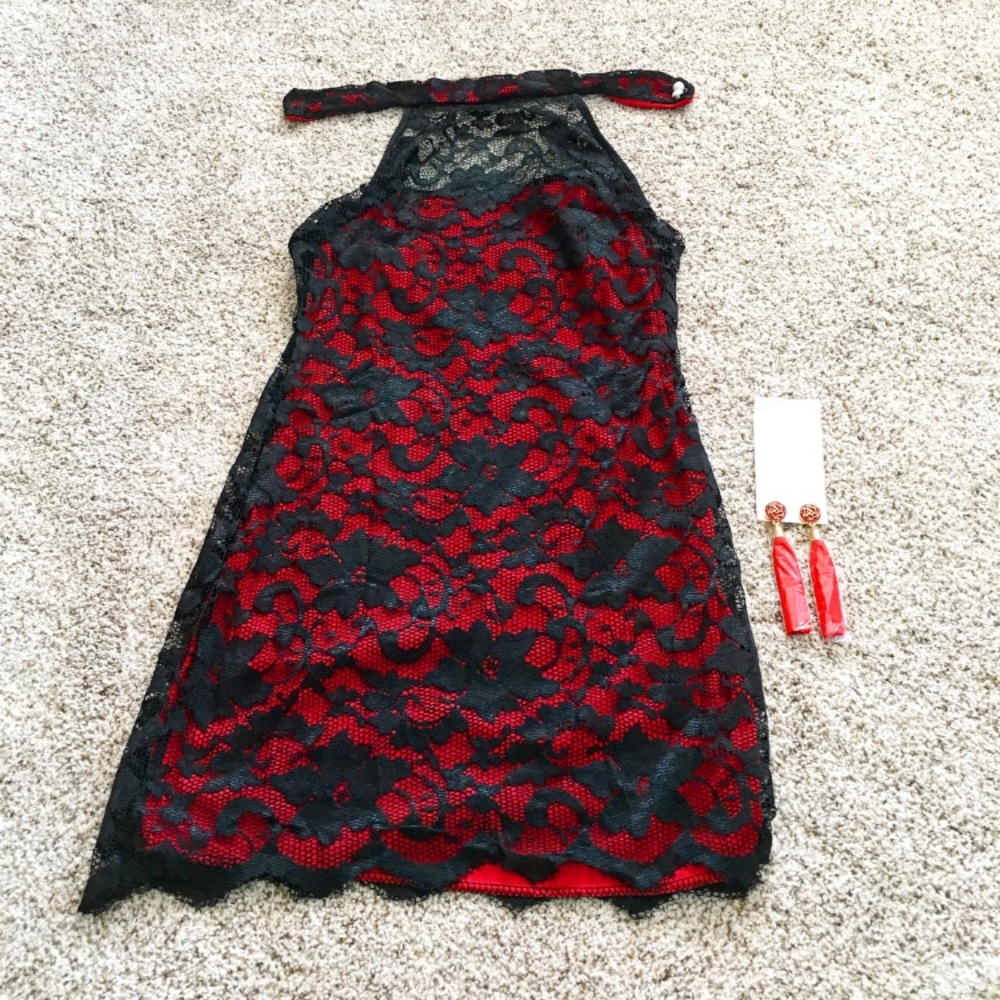 Brand new halter collar lace dress